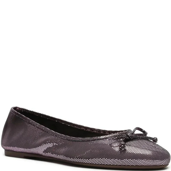 SCHUTZ Shoes - Schutz Damaris Metallic Leather Ballet Flats